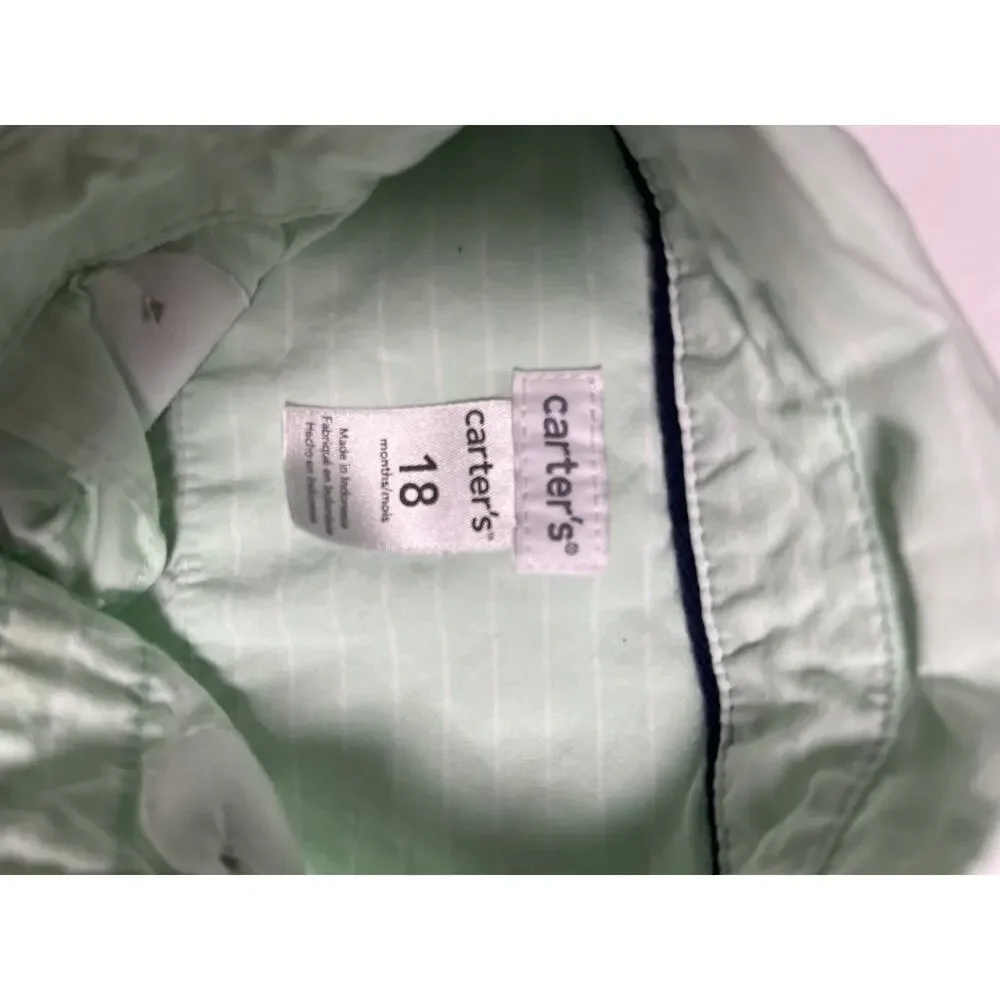 Carters 18‎ month light green button up dress shirt